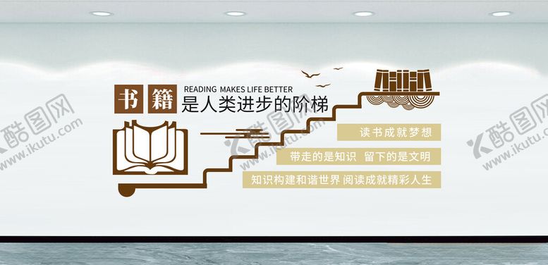 编号：95712302070345041457【酷图网】源文件下载-校园读书文化墙