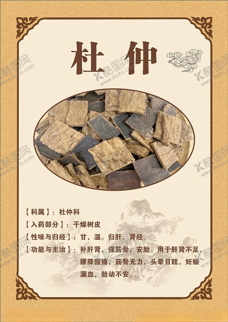 编号：39621501170122224421【酷图网】源文件下载-杜仲海报