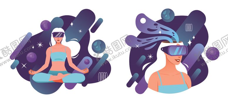 编号：59581803051119152815【酷图网】源文件下载-VR虚拟眼镜矢量插画
