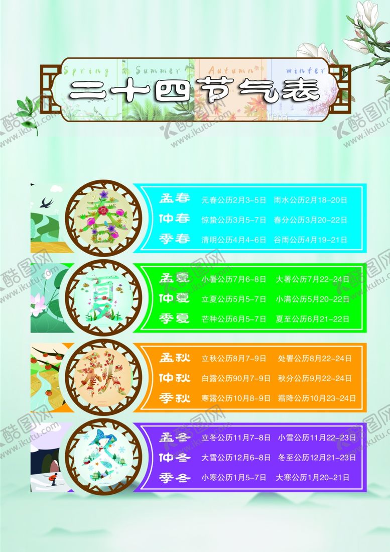 编号：40480509131258296922【酷图网】源文件下载-二十四节气时间表