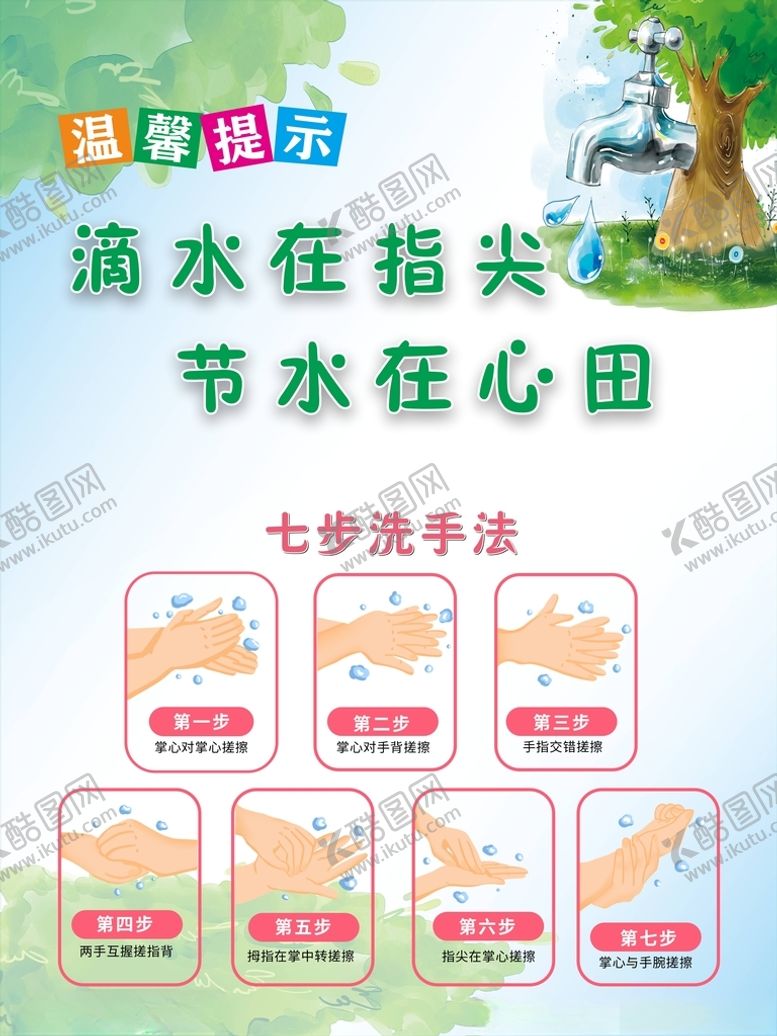 编号：95144403210124395673【酷图网】源文件下载-七步洗手法厕所标语