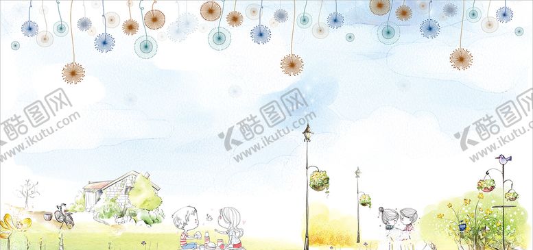 编号：64865310302224456461【酷图网】源文件下载-郊游漫画背景