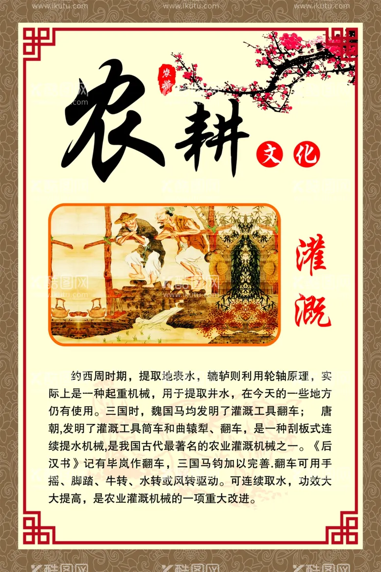 编号：53678512051901152137【酷图网】源文件下载-农耕文化中式展板