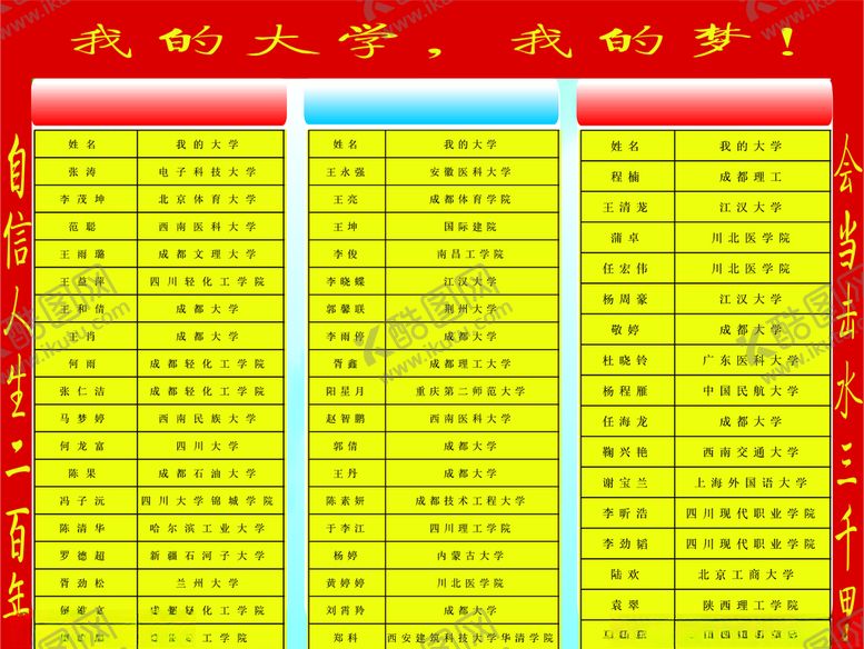编号：96351710291230147719【酷图网】源文件下载-班级大学梦