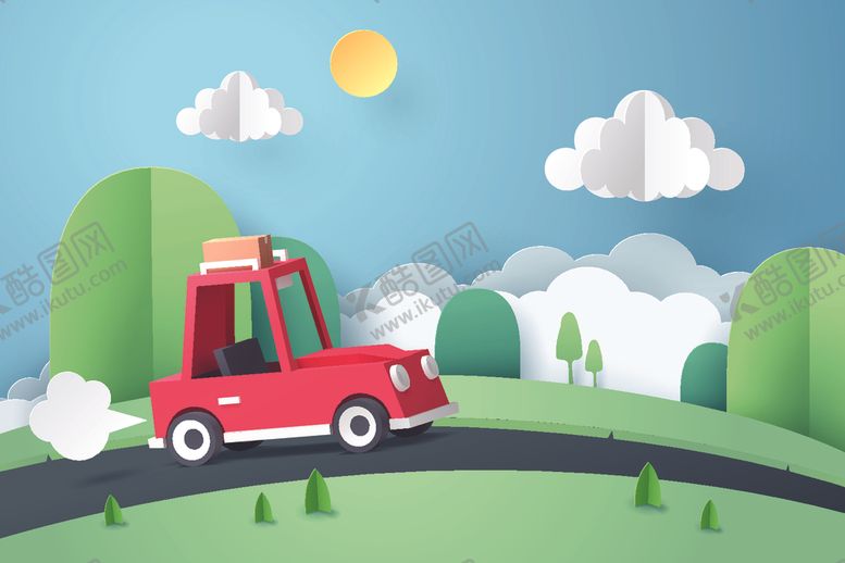 编号：61969810101543226252【酷图网】源文件下载-剪纸风格风景