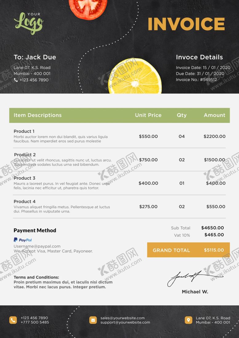 编号：64356109300016537198【酷图网】源文件下载-餐饮结算单