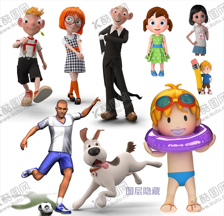 编号：93545510202031203171【酷图网】源文件下载-3D人物