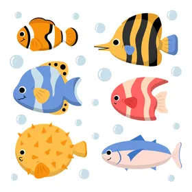 海洋生物底动动鱼类