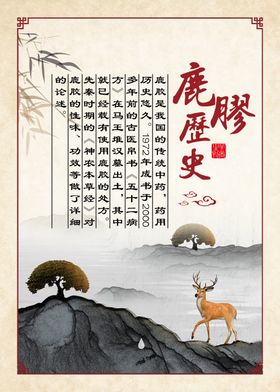 鹿胶历史展板