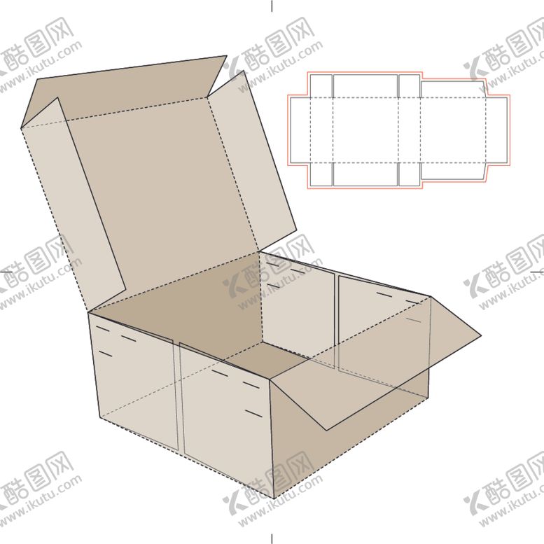 编号：50069409260726105447【酷图网】源文件下载-纸盒包装布局刀线图