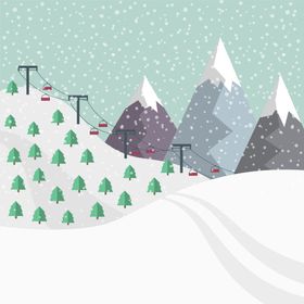 冬天背景壁纸插图雪地寒冷
