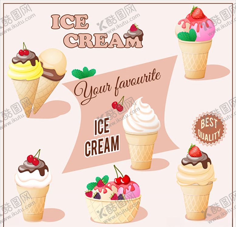 编号：40225410050719064353【酷图网】源文件下载-甜筒冰淇淋
