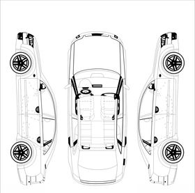 汽车简图汽车模型图汽车轮胎