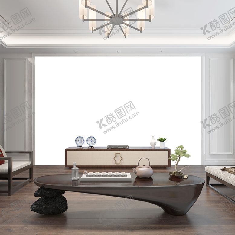 编号：93722209270123315090【酷图网】源文件下载-中式背景墙纸样机