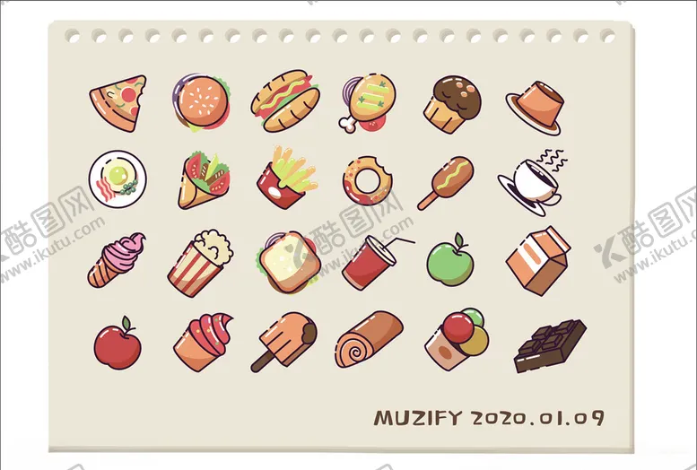 编号：72294010201206161083【酷图网】源文件下载-24款入美味食物图标