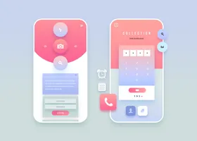 扁平插画小清新风格app页面(9)