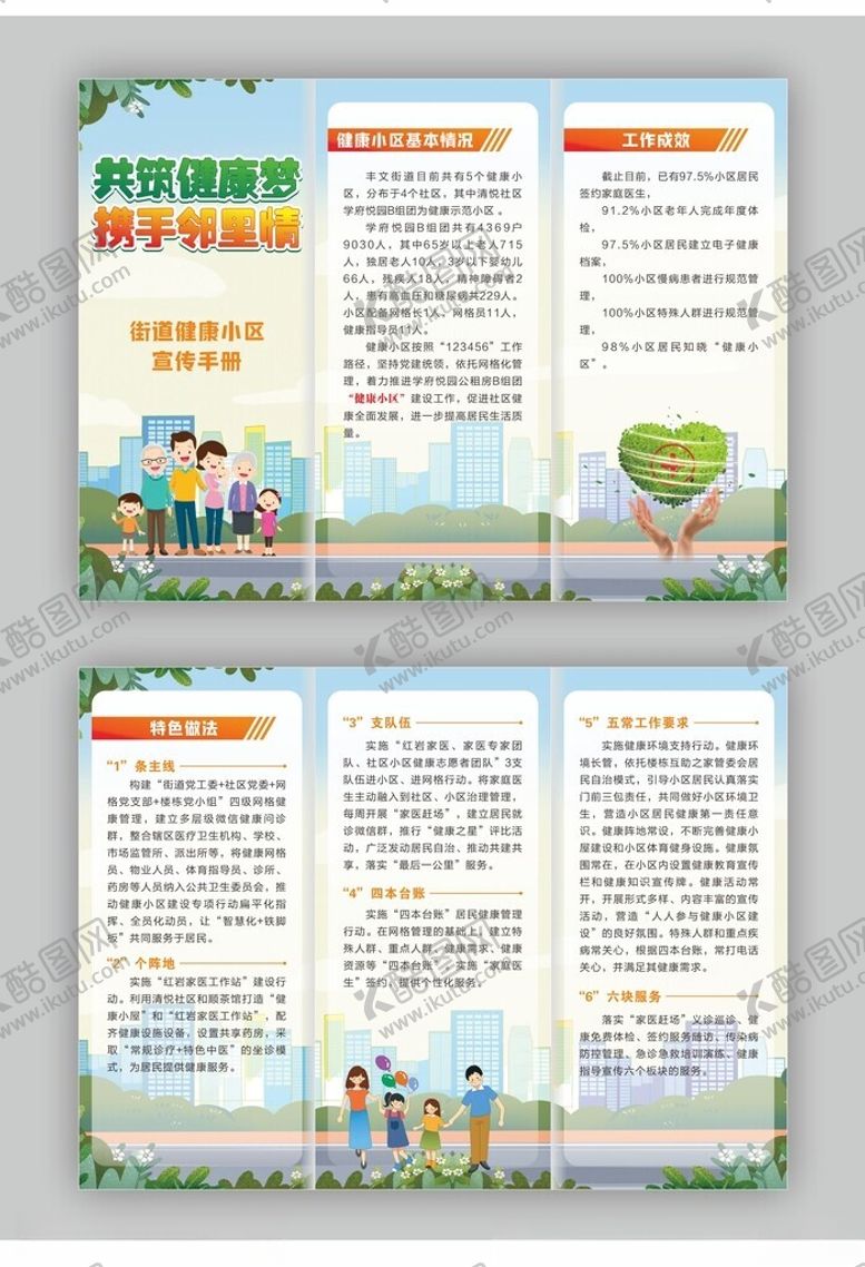编号：95871001171631357658【酷图网】源文件下载-健康小区折页