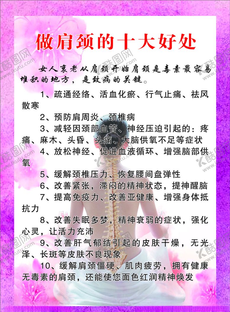 编号：44427407040825576307【酷图网】源文件下载-做肩颈的十大好处