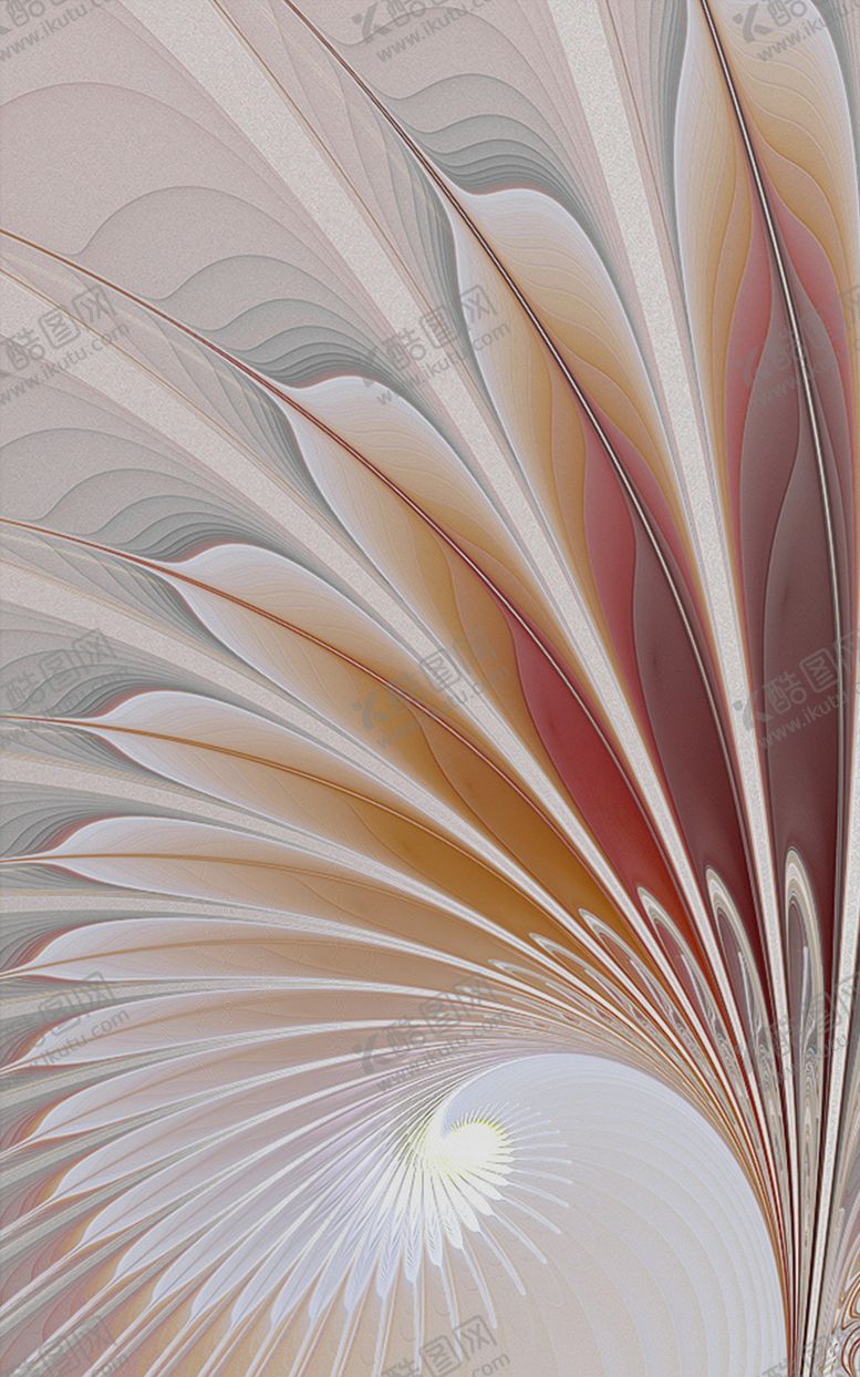 编号：96494809282211059257【酷图网】源文件下载-3D扇形立体空间玄关画