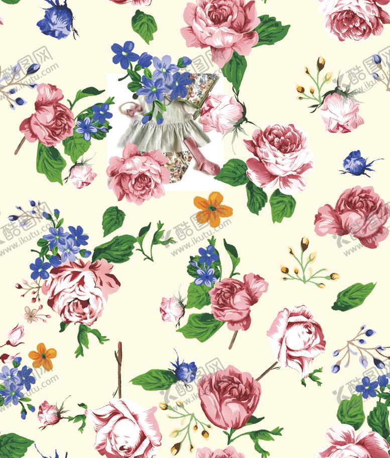编号：69847609202234383391【酷图网】源文件下载-手绘花蔷薇花