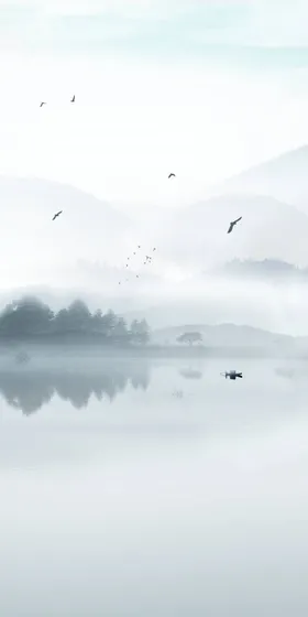 新中式山水国画画墨画