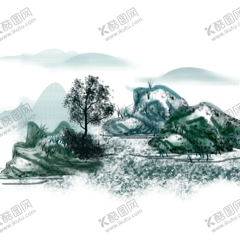 编号：62488504191947447281【酷图网】源文件下载-水墨山水素材