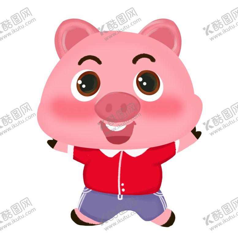 编号：66381105171709489245【酷图网】源文件下载-卡通猪手绘猪