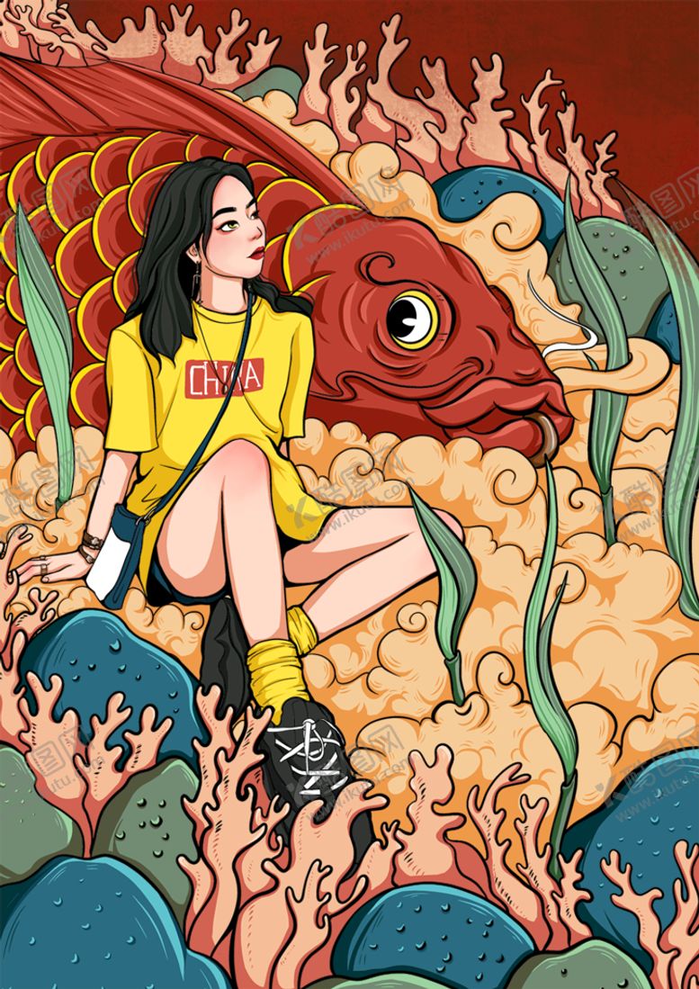 编号：68572109130357120521【酷图网】源文件下载-人物插画创意手绘