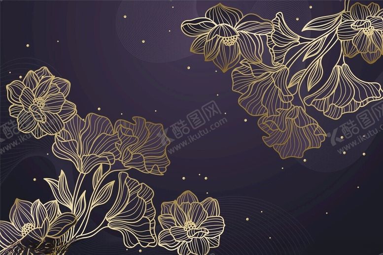 编号：14392101191119036208【酷图网】源文件下载-线描植物背景