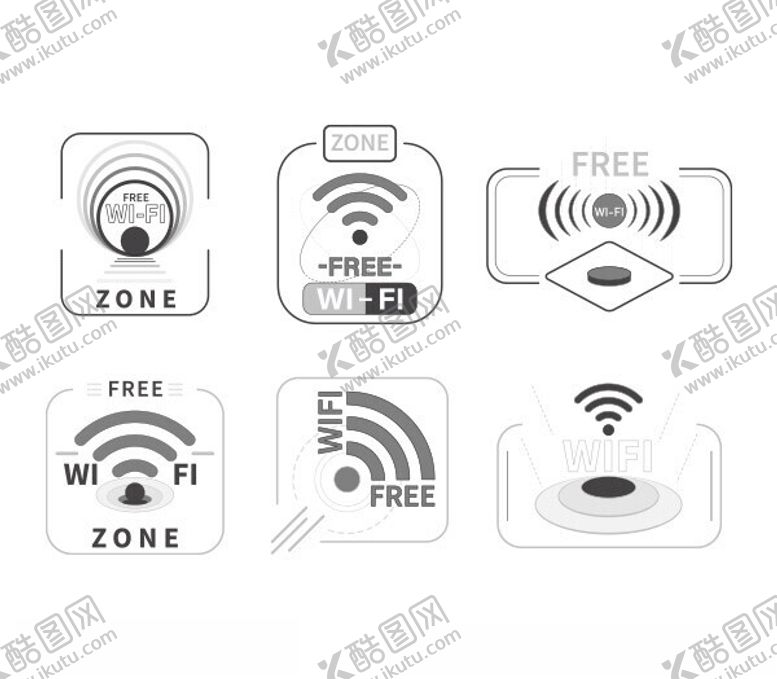编号：20883902191224101298【酷图网】源文件下载-平面wifi图标