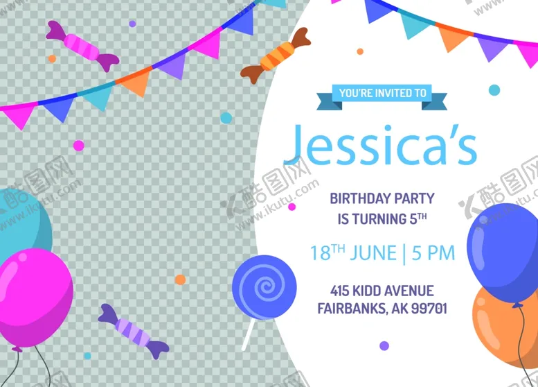 编号：73700109161942114440【酷图网】源文件下载-生日邀请函