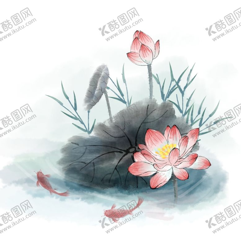 编号：62295805040002402003【酷图网】源文件下载-荷花国风古风背景海报素材