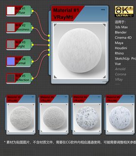 8K超清冰雪环境材质贴图