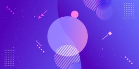 蓝色时尚背景星空活动梦幻几何