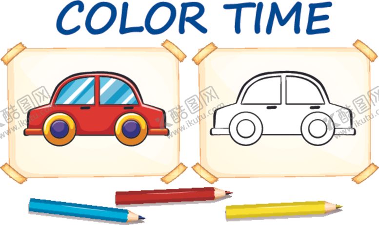 编号：39574310012044351857【酷图网】源文件下载-卡通着色卡片