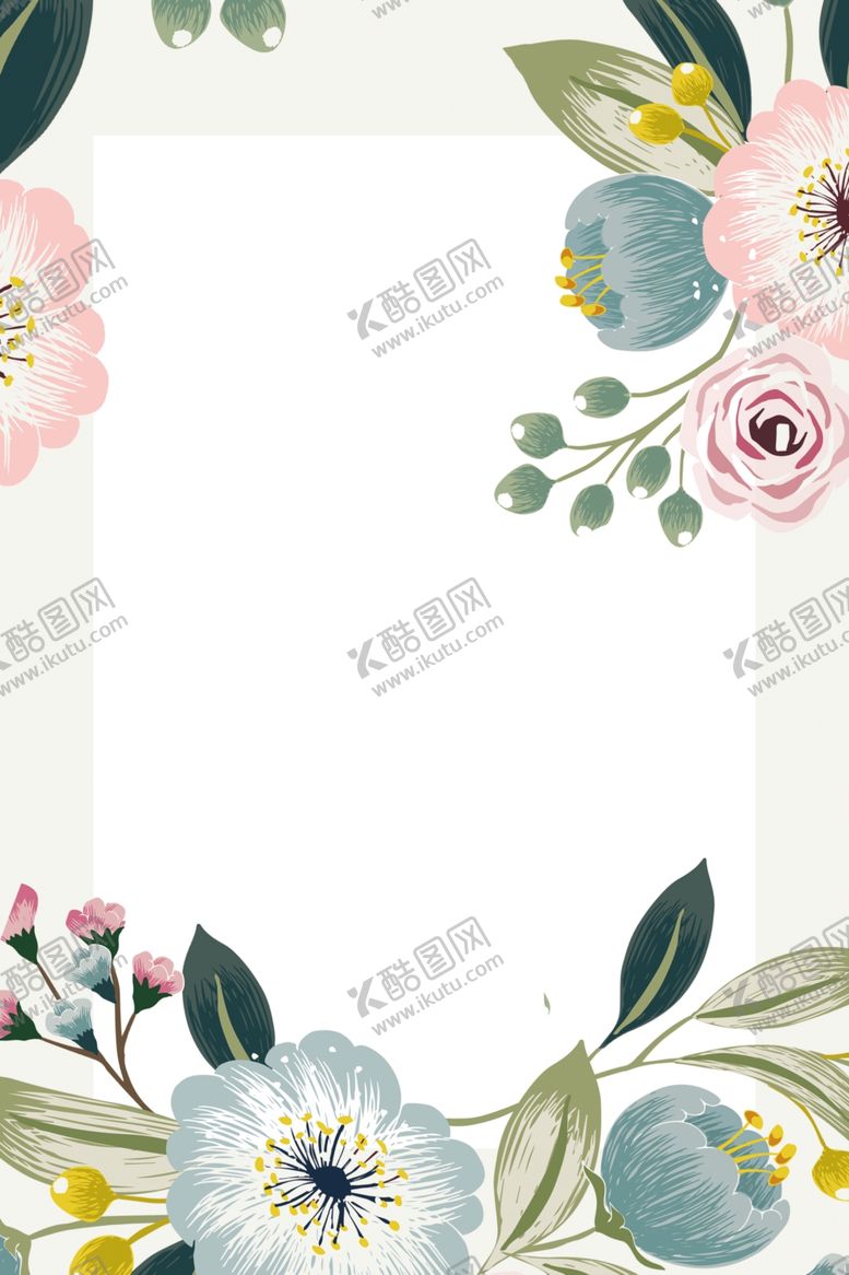 编号：80858601271335054863【酷图网】源文件下载-花卉边框