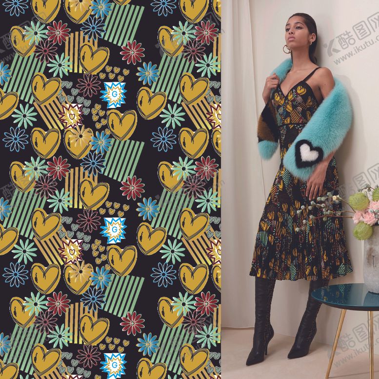 编号：25619309251520251900【酷图网】源文件下载-大牌女装几何心型