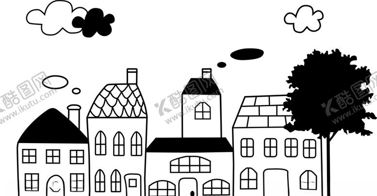 编号：71686409162000561604【酷图网】源文件下载-房屋图案