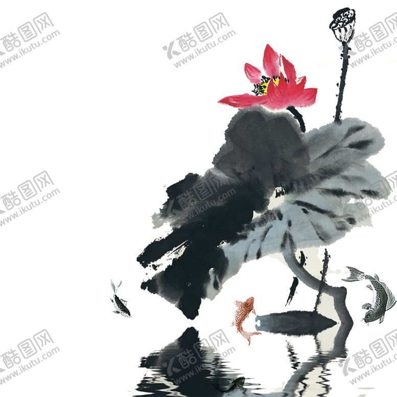 编号：24311610220848414086【酷图网】源文件下载-水墨荷花粉色荷花荷花意境
