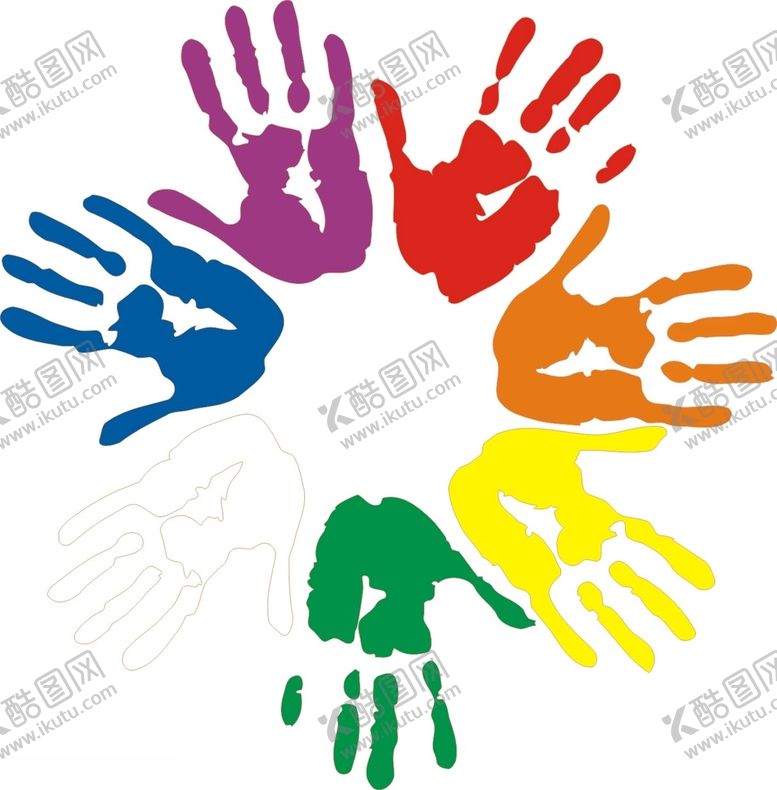 编号：34761212111021469224【酷图网】源文件下载-彩色手掌