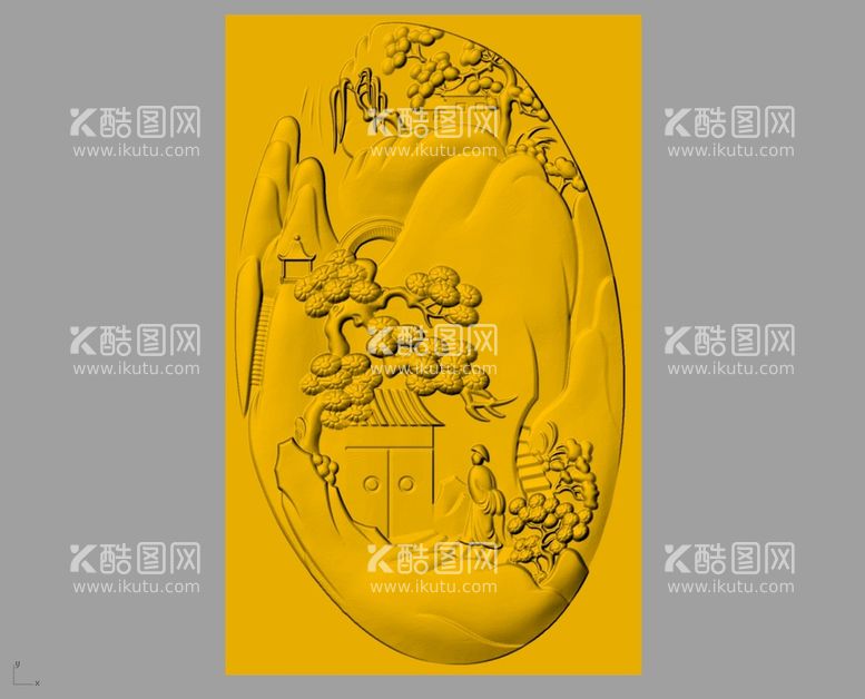 编号：11326810280437193967【酷图网】源文件下载-CAD浮雕装饰画立体模型