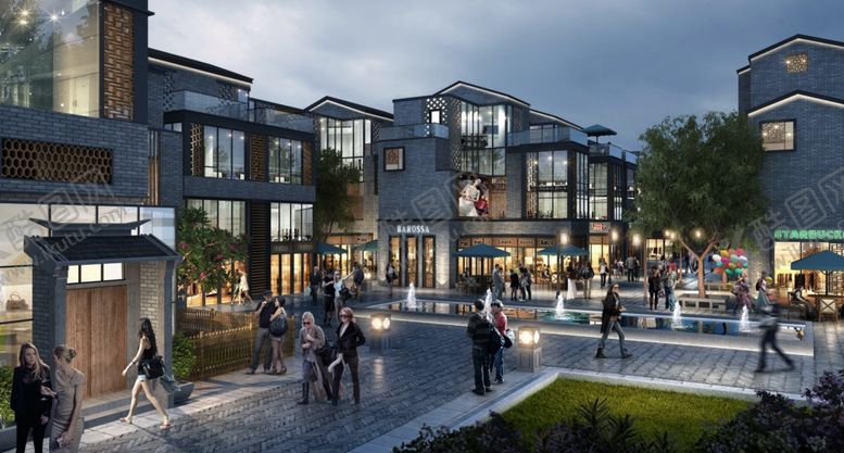 编号：79169306271115555547【酷图网】源文件下载-商业街道夜景