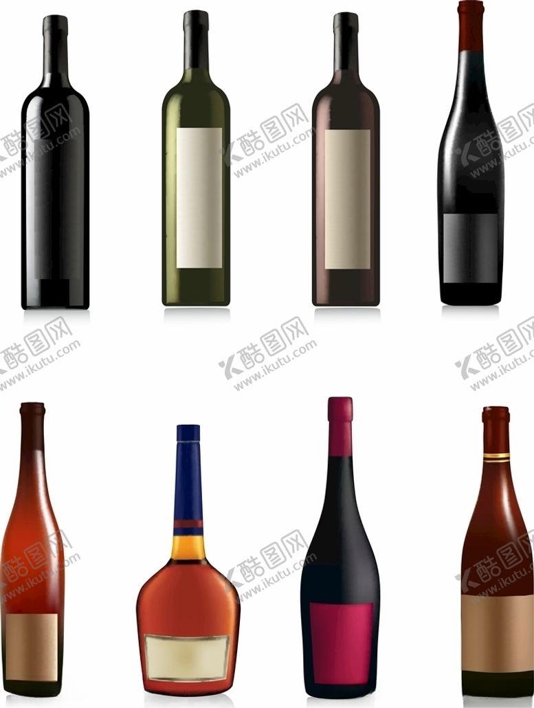 编号：18691404201639221558【酷图网】源文件下载-酒瓶矢量