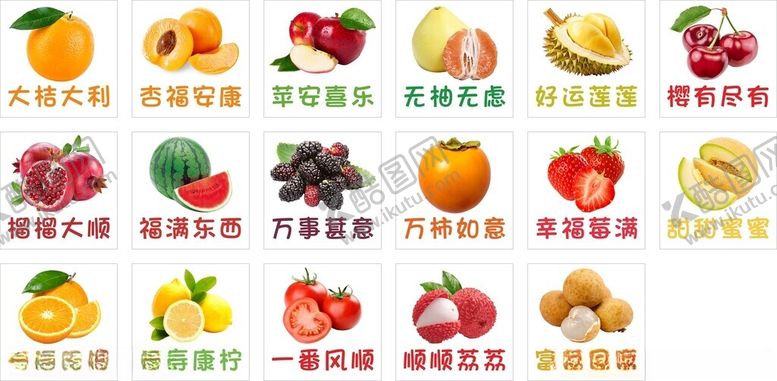 编号：61454710250207074329【酷图网】源文件下载-多样水果展示