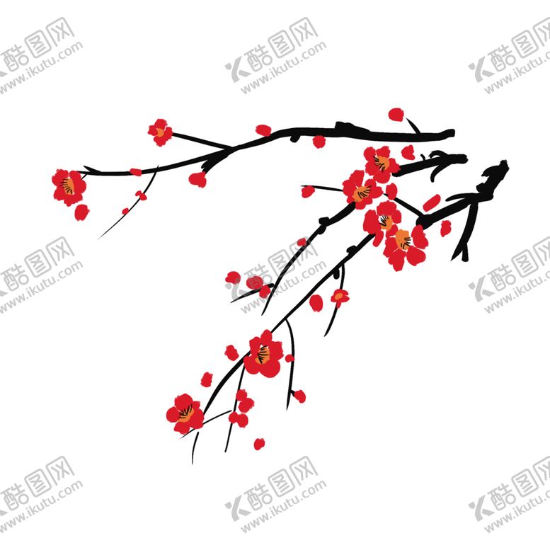 编号：24077705120624363350【酷图网】源文件下载-中国风水墨梅