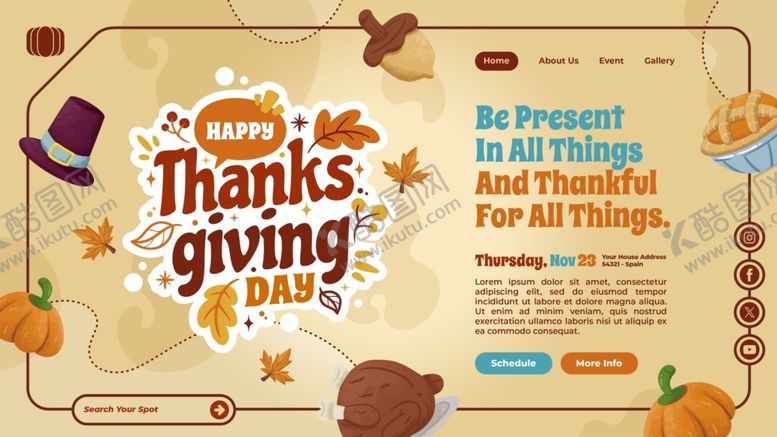 编号：53893302191046402409【酷图网】源文件下载-感恩节主题登录页