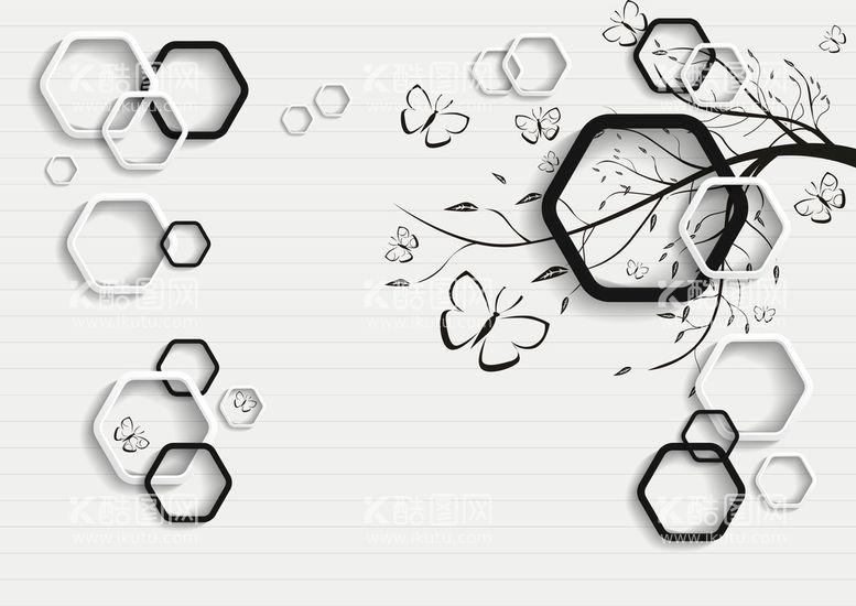 编号：90247109180507303702【酷图网】源文件下载-3d立体几何简约手绘花朵图片