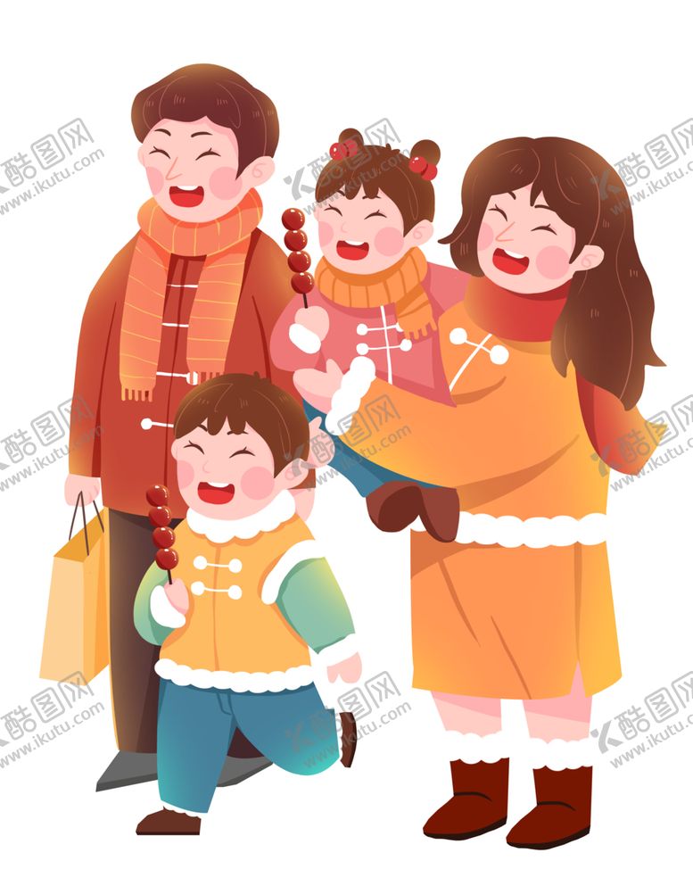 编号：25963204260155257065【酷图网】源文件下载-一家人全家团圆出行年俗正月大年