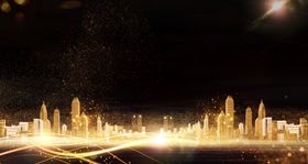 简约商务金融黑金背景