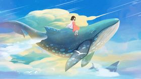森系插画亲子乐园可爱卡通卡通电视墙儿童天地